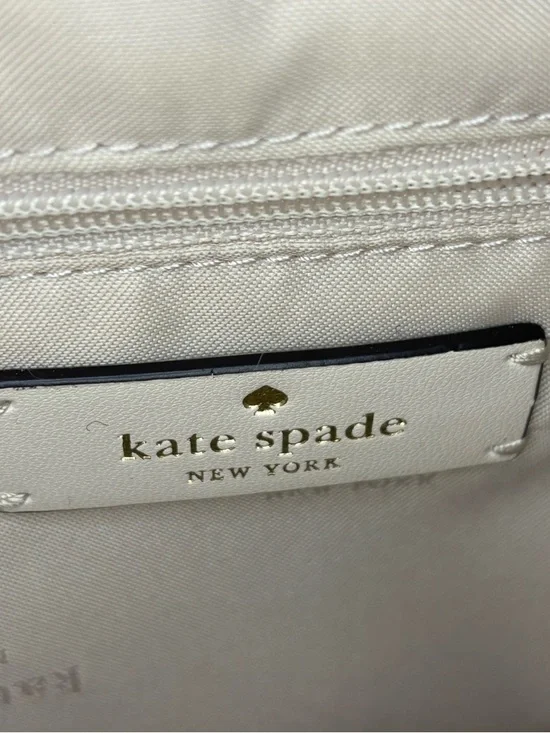 kate spade Cream Pebbled Leather Backpack with Front Pocket - Picture 2 of 16